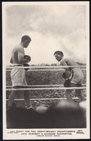 DEMPSEY, JACK-GEORGES CARPENTIER REAL PHOTO POSTCARD (1921-IN ACTION)