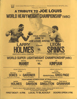 HOLMES, LARRY-LEON SPINKS ON SITE BROADSIDE (1981)