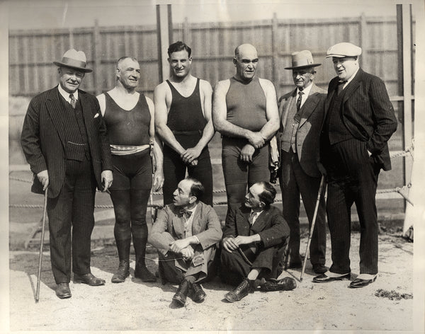 JEFFRIES, JIM, TOM SHARKEY, LEACH CROSS & OTHERS WIRE PHOTO (1927)