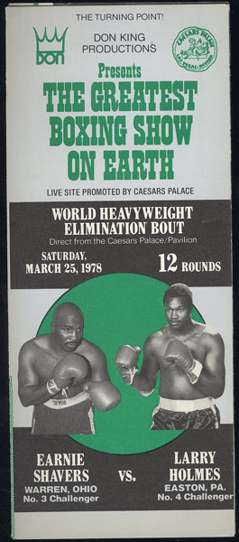 HOLMES, LARRY-EARNIE SHAVERS I SOUVENIR PROGRAM (1978)