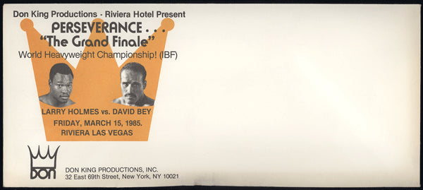 HOLMES, LARRY-DAVID BEY FIGHT ENVELOPE (1985)