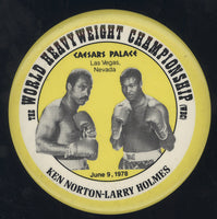 HOLMES, LARRY-KEN NORTON SOUVENIR PIN (1978)