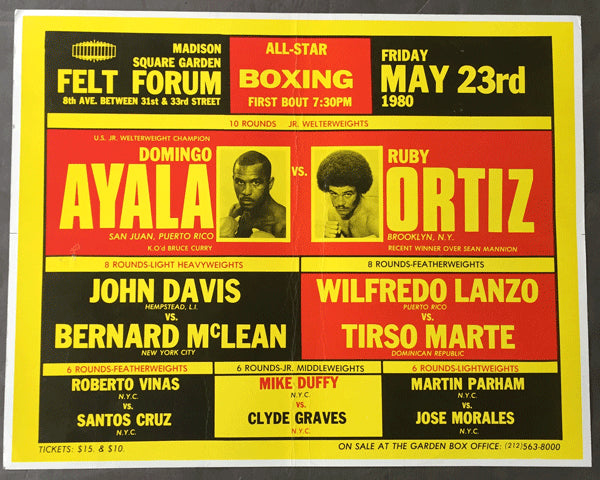 AYALA, DOMINGO-RUBY ORTIZ ON SITE POSTER (1980)