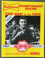 DE LA HOYA, OSCAR-LAMAR WILLIAMS OFFICIAL PROGRAM (1992-DE LA HOYA'S PRO DEBUT)