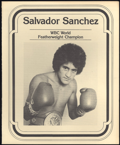 SANCHEZ, SALVADOR SOUVENIR PROMOTIONAL PROGRAM (1981)