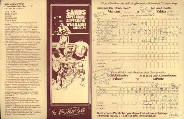 MANCINI, RAY "BOOM BOOM"-JULIO "DIABLITO" VALDEZ PROGRAM (1982)