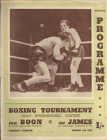 BOON, ERIC-ALF JAMES OFFICIAL PROGRAM (1947)