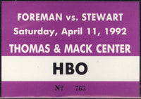FOREMAN, GEORGE-ALEX STEWART HBO CREDENTIAL (1992)