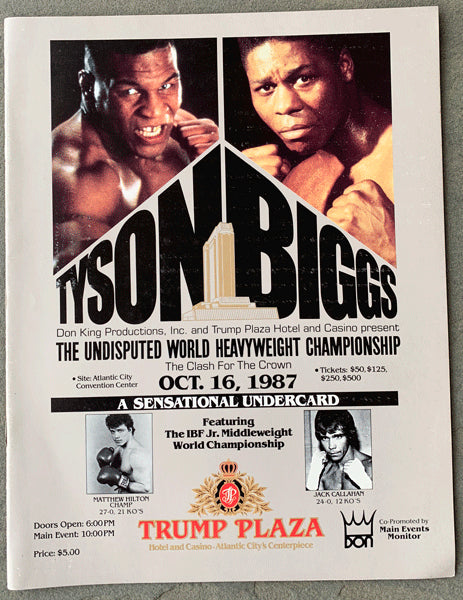 TYSON, MIKE-TYRELL BIGGS OFFICIAL PROGRAM (1987)