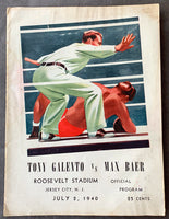 BAER, MAX-TONY GALENTO OFFICIAL PROGRAM (1940)