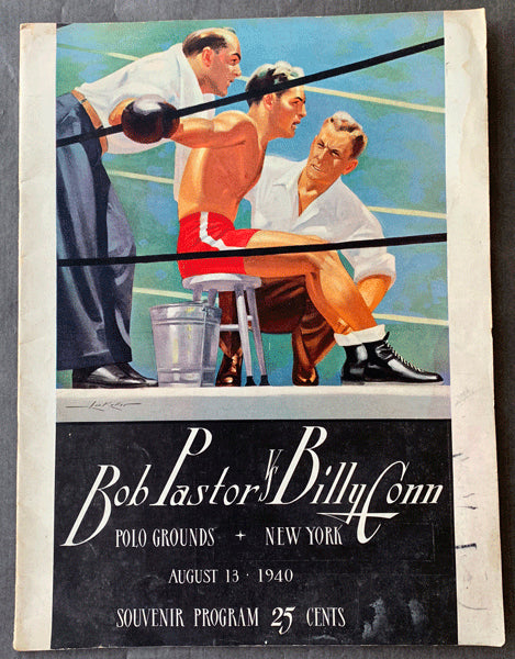 CONN, BILLY-BOB PASTOR OFFICIAL PROGRAM (1940)
