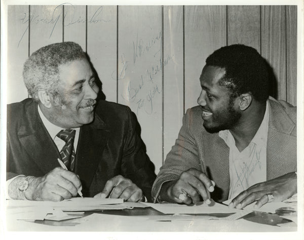 FRAZIER, JOE & YANK DURHAM VINTAGE SIGNED PHOTO (PSA/DNA AUTHENTICATED)