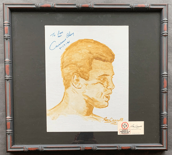 CLAY, CASSIUS SIGNED ARTWORK (1961-ONLINE & JSA AUTHENTICATED)