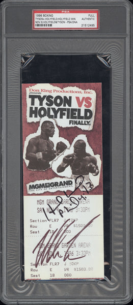 TYSON, MIKE-EVANDER HOLYFIELD I SIGNED FULL TICKET (SIGNED BY BOTH-PSA/DNA)