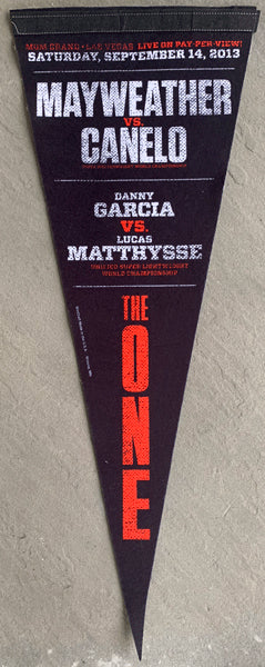 MAYWEATHER, JR., FLOYD-CANELO ALVAREZ SOUVENIR PENNANT (2013)