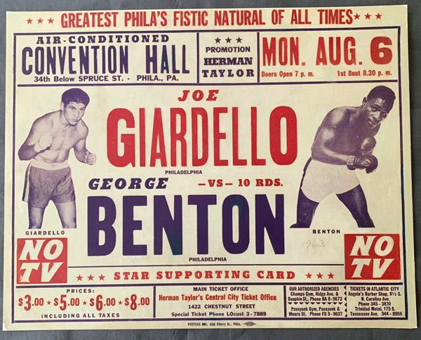 GIARDELLO, JOEY-GEORGE BENTON ON SITE POSTER (1962)