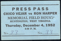 VEJAR, CHICO-RON HARPER PRESS PASS (1952)