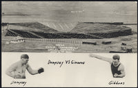DEMPSEY, JACK-TOMMY GIBBONS REALL PHOTO POSTCARD (1923)