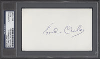 CHARLES, EZZARD SIGNED INDEX CARD (PSA/DNA)