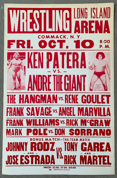 ANDRE THE GIANT-KEN PATERA ON SITE POSTER (1980)