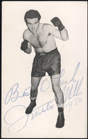 MILLS, FREDDIE SIGNED PHOTO POSTCARD (1950)