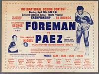 FOREMAN, GEORGE-MIGUEL PAEZ ON SITE POSTER (1972)