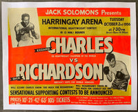 CHARLES, EZZARD-DICK RICHARDSON ON SITE POSTER (1956)