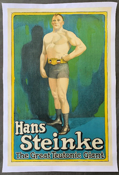 STEINKE, HANS WRESTLING STONE LITHOGRAPH