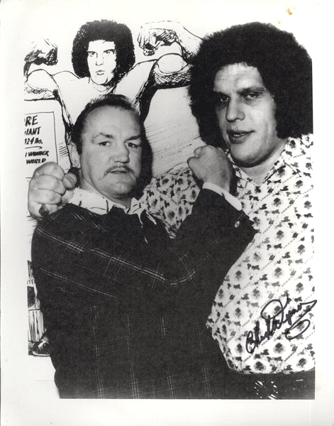WEPNER, CHUCK SIGNED PHOTO (WITH ANDRE THE GIANT)