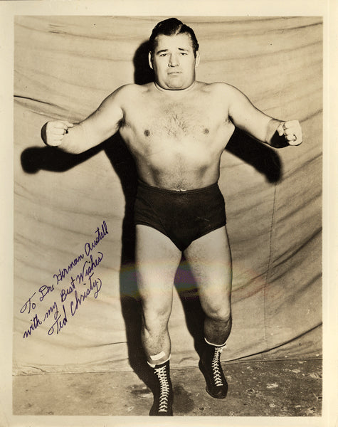 CHRISTY, TED SIGNED PHOTO (WRESTLER)