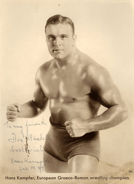 KAMPFER, HANS SIGNED PHOTO (WRESTLER)