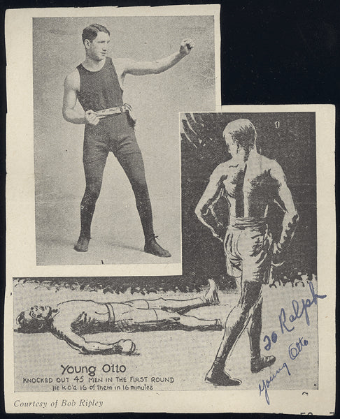 OTTO, YOUNG SIGNED RIPLEY ADVERTISEMENT