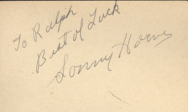 HORNE, SONNY INK SIGNED ALBUM PAGE