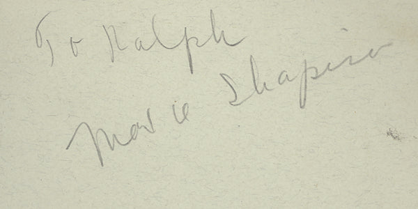 SHAPIRO, MAXIE PENCIL SIGNED ALBUM PAGE (RARE)