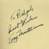 MARTELIANO, TONY INK SIGNED ALBUM PAGE