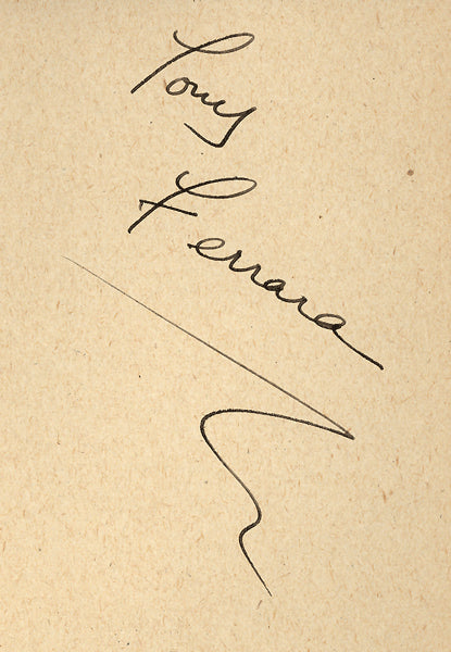 FERRARA, TONY INK SIGNED ALBUM PAGE