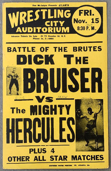 DICK THE BRUISER-MIGHTY HERCULES ON SITE POSTER (1963)