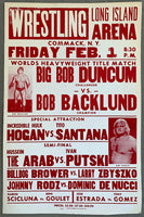 HOGAN, HULK-TITO SANTANA & BOB BACKLUND-BOB DUNCUM ON SITE POSTER (1980)