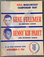 FULLMER, GENE-BENNY "KID" PARET OFFICIAL PROGRAM (1961)