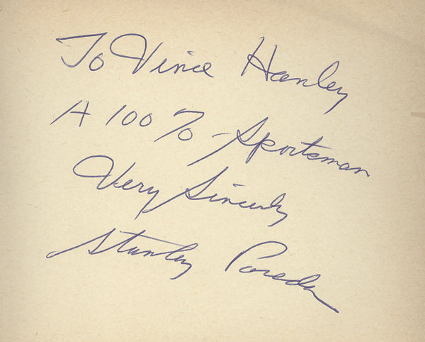 POREDA, STANLEY INK SIGNED ALBUM PAGE