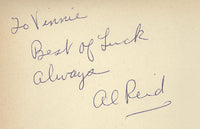 REID, AL INK SIGNED ALBUM PAGE