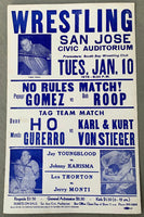 GOMEZ, PEPPER-BOB ROOP WRESTLING ON SITE POSTER (1978)