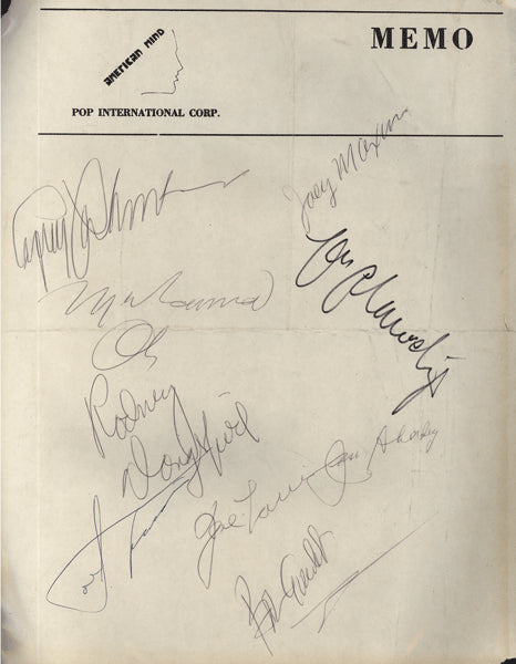 ALI, MUHAMMAD-JOE LOUIS & OTHERS SIGNED MEMO