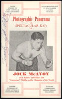 MCAVOY, JOCK SIGNED PROMOTIONAL BOOKLET