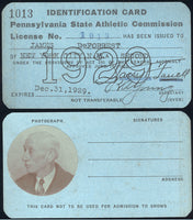 DEFOREST, JIMMY PENNSYLVANIA SECOND'S LICENSE (1929)