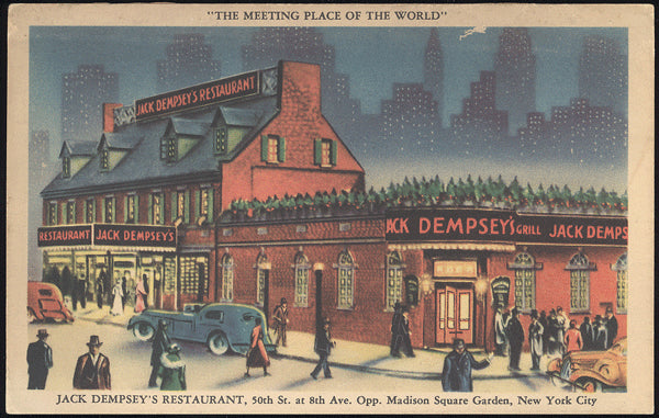 DEMPSEY, JACK RESTAURANT POSTCARD