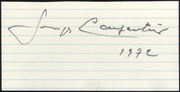 CARPENTIER, GEORGES SIGNED INDEX CARD