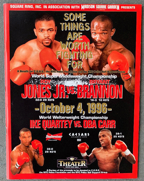 JONES, JR., ROY-BRYANT BRANNON OFFICIAL PROGRAM (1996)