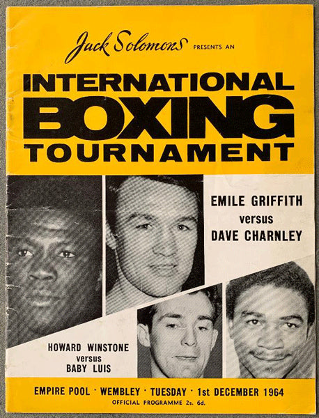 GRIFFITH, EMILE-DAVE CHARNLEY OFFICIAL PROGRAM (1964)