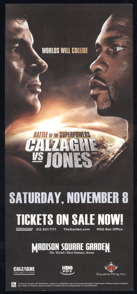 JONES, JR., ROY-JOE CALZAGHE TICKET ADVERTISEMENT (2008)